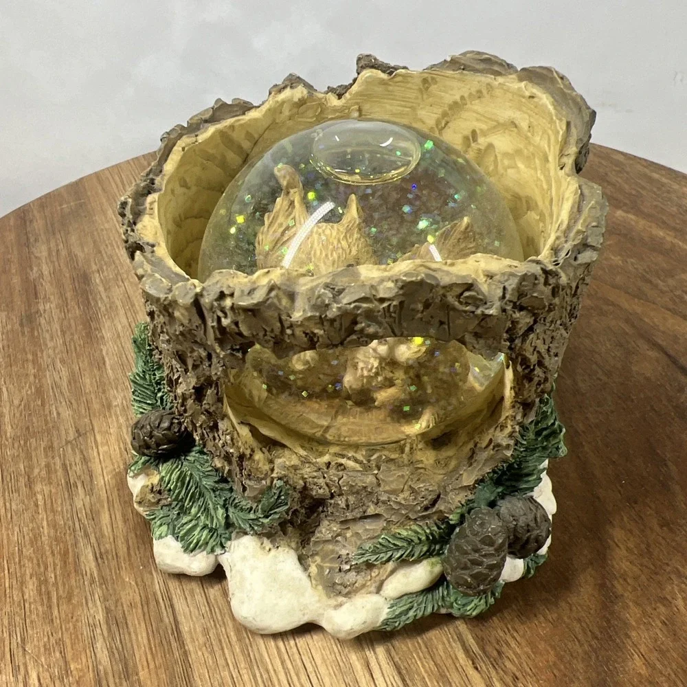 Vintage Nature's Friends‎ Squirrel Log Snow Globe – Summit Corp.